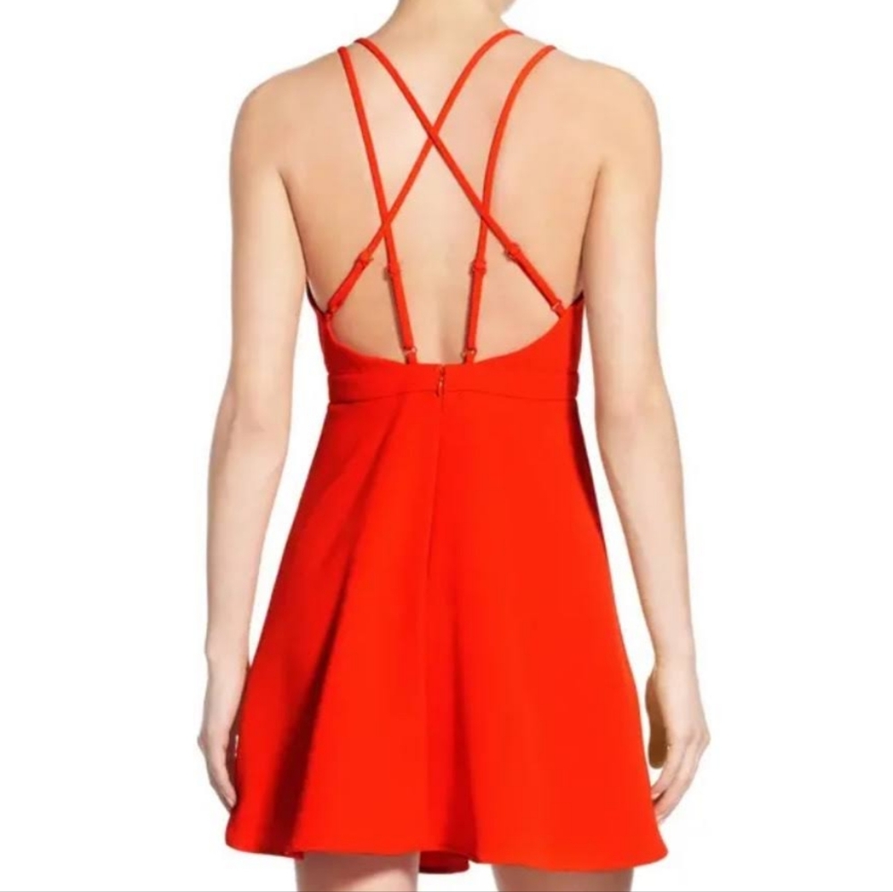 NWT Orange Fit & Flare Cutout dress